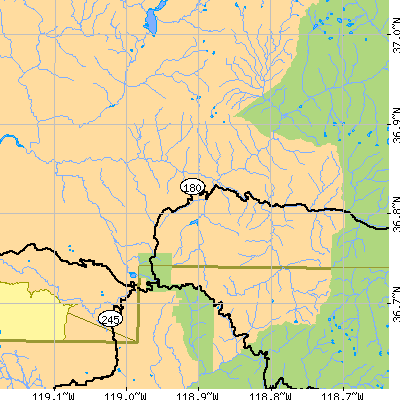Zip code 93628 close-up map