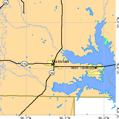 Zip code 75474 close-up map