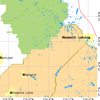 Zip code 93644 close-up map