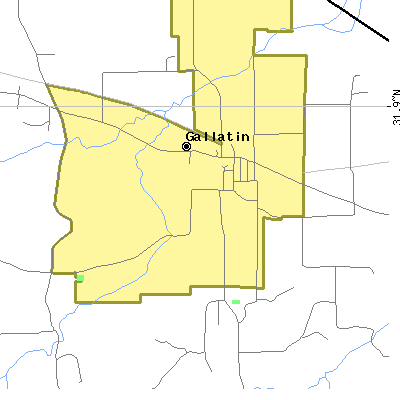 Zip code 75764 close-up map