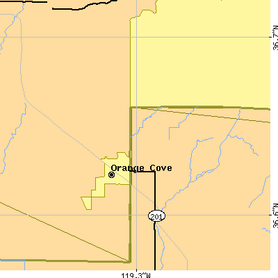 Zip code 93646 close-up map