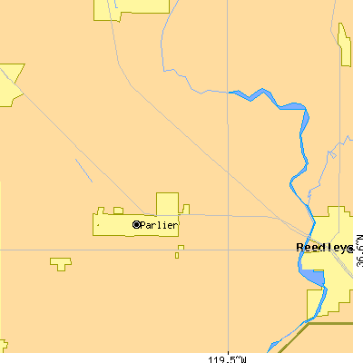 Zip code 93648 close-up map