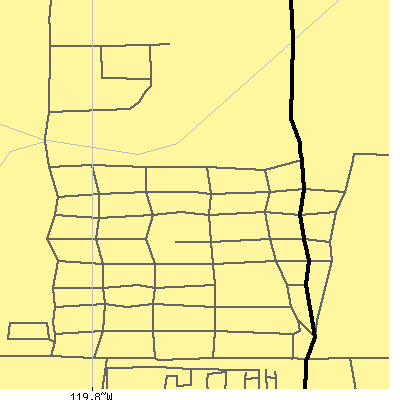 Zip code 93650 close-up map