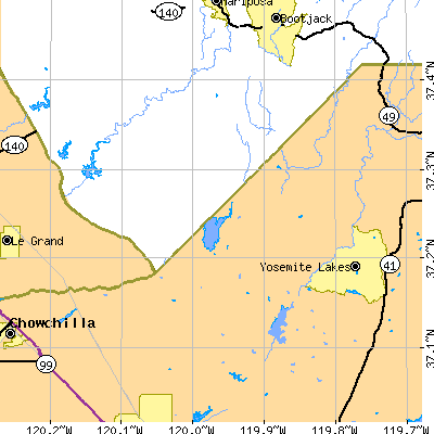 Zip code 93653 close-up map