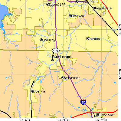 Zip code 76028 close-up map