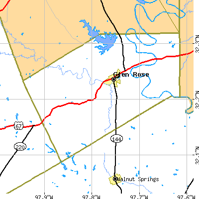 Zip code 76043 close-up map