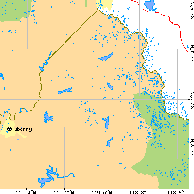 Zip code 93664 close-up map