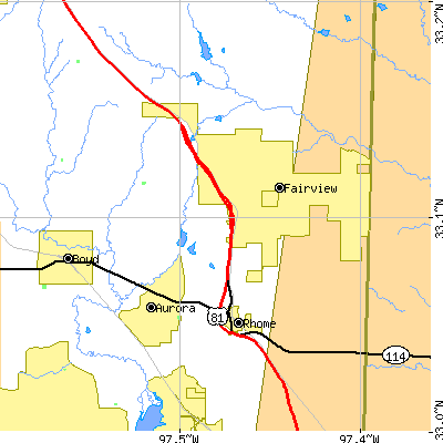 Zip code 76078 close-up map