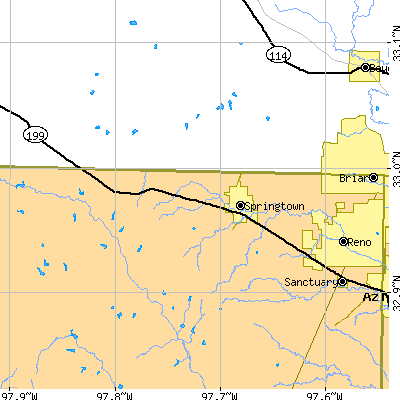 Zip code 76082 close-up map
