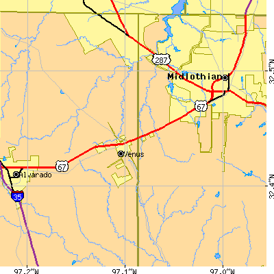 Zip code 76084 close-up map