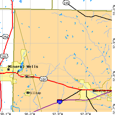 Zip code 76088 close-up map