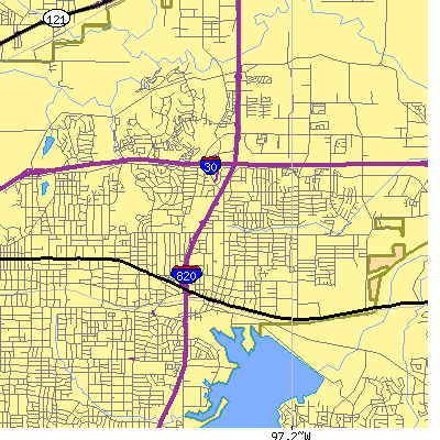 Zip code 76112 close-up map