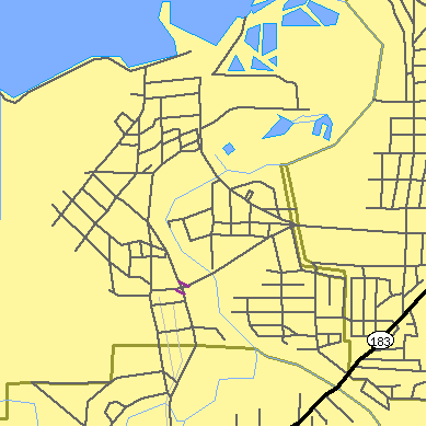 Zip code 76127 close-up map