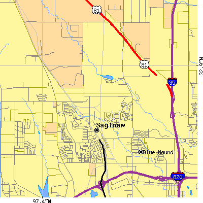 Zip code 76131 close-up map