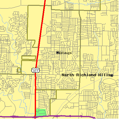 Zip code 76148 close-up map