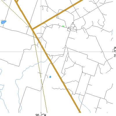 Zip code 76436 close-up map