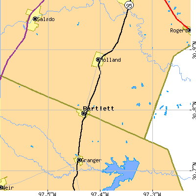 Zip code 76511 close-up map