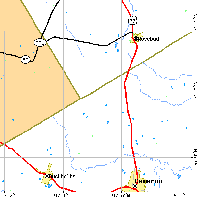 Zip code 76519 close-up map