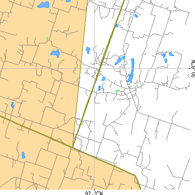 Zip code 76523 close-up map