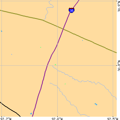 Zip code 76537 close-up map