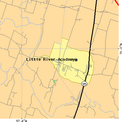 Zip code 76554 close-up map
