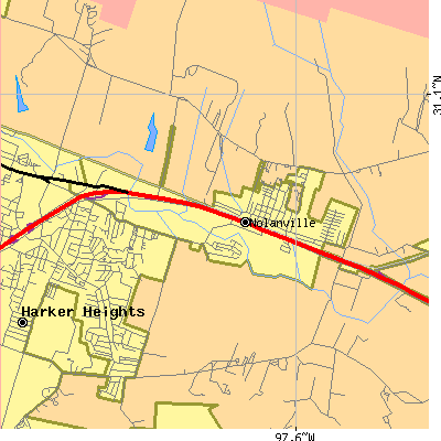 Zip code 76559 close-up map