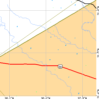 Zip code 76566 close-up map