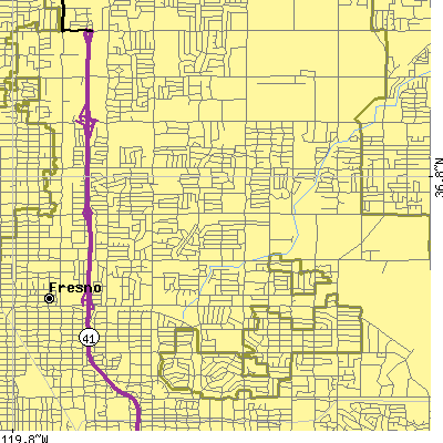 Zip code 93726 close-up map