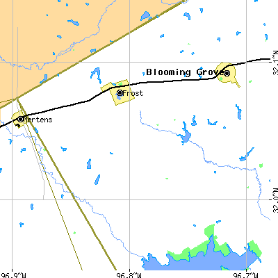 Zip code 76641 close-up map