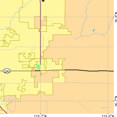 Zip code 93727 close-up map