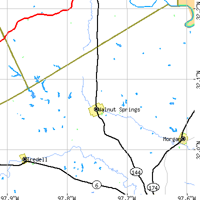 Zip code 76690 close-up map