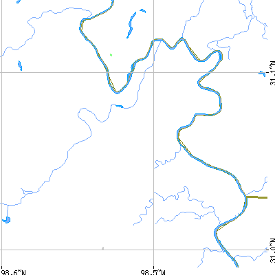 Zip code 76824 close-up map