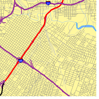 Zip code 77003 close-up map