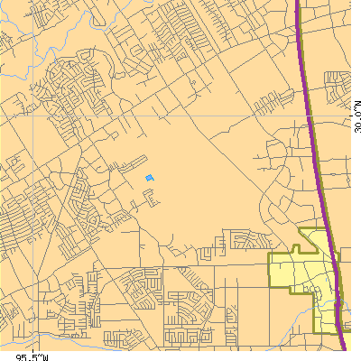 Zip code 77014 close-up map