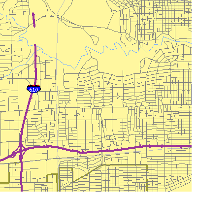 Zip code 77027 close-up map