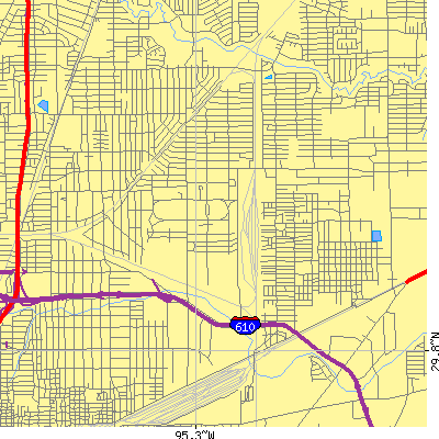 Zip code 77028 close-up map