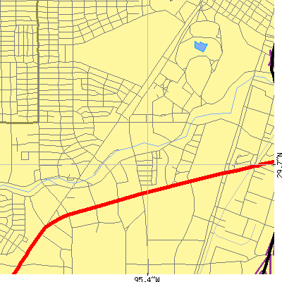 Zip code 77030 close-up map
