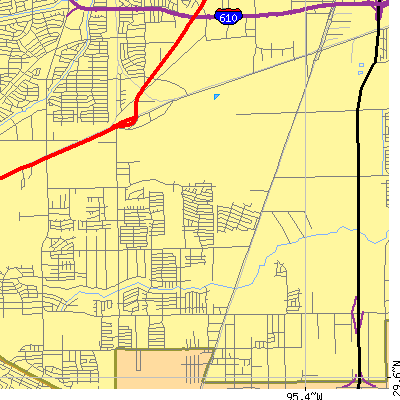 Zip code 77045 close-up map