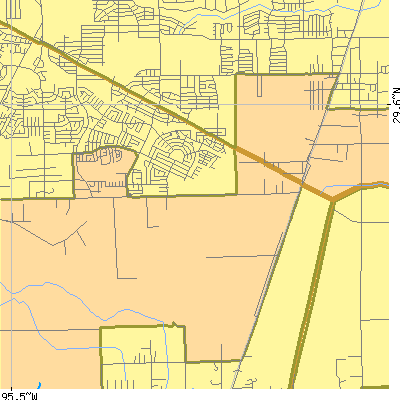 Zip code 77053 close-up map