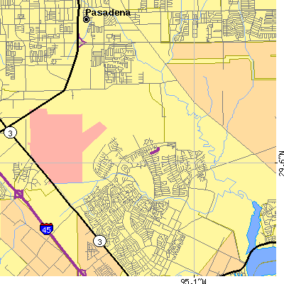 Zip code 77059 close-up map