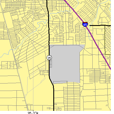 Zip code 77061 close-up map