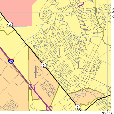 Zip code 77062 close-up map