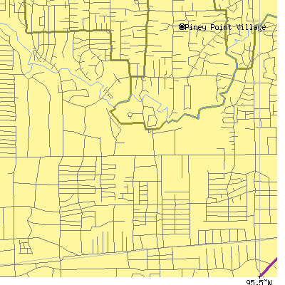 Zip code 77063 close-up map