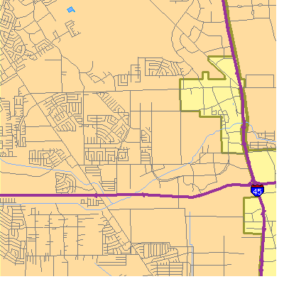 Zip code 77067 close-up map