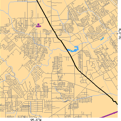 Zip code 77070 close-up map
