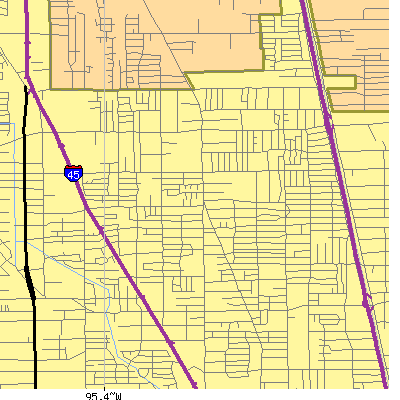 Zip code 77076 close-up map