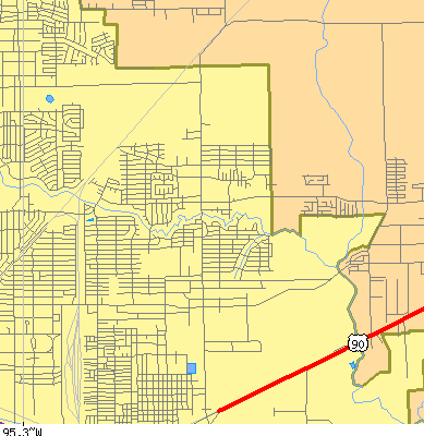 Zip code 77078 close-up map