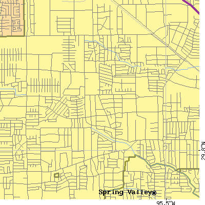 Zip code 77080 close-up map