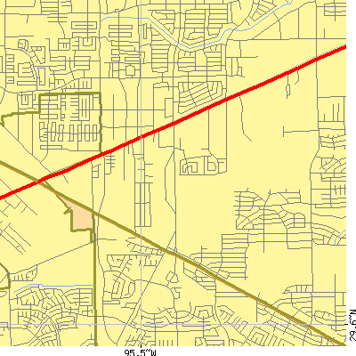 Zip code 77085 close-up map