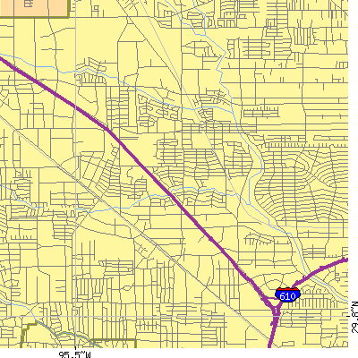 Zip code 77092 close-up map
